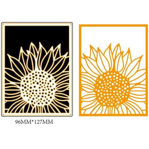 sunflower die cut templates